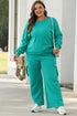 Patchwork Pullover And Wide Leg Cargo Pant Set