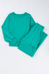 Patchwork Pullover And Wide Leg Cargo Pant Set