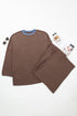 Patchwork Round Neck Long Sleeve Lounge Set