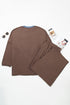 Patchwork Round Neck Long Sleeve Lounge Set