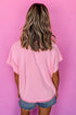 Patchwork Seamed Cotton Blend Short Sleeve Crewneck T Shirt