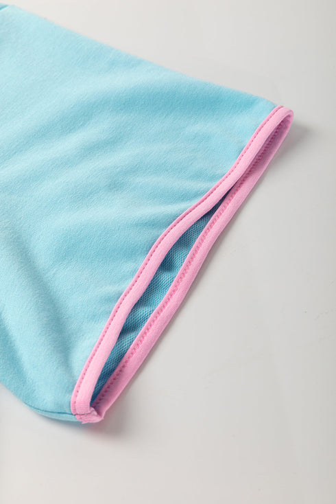 Patchwork Skirt And T Shirt Plus Size Loungewear Set