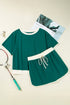 Patchwork Skirt And T Shirt Plus Size Loungewear Set