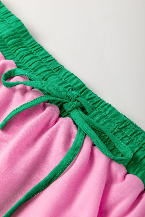 Patchwork Skirt And T Shirt Plus Size Loungewear Set