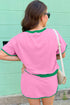 Patchwork Skirt And T Shirt Plus Size Loungewear Set