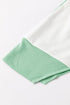 Patchwork Stitching Irregular Hem Long Sleeve Relaxed Top