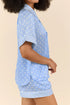 Patchwork Stripe Print Viscose Soft Short Pajama Set