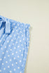 Patchwork Stripe Print Viscose Soft Short Pajama Set