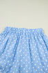 Patchwork Stripe Print Viscose Soft Short Pajama Set