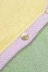 Patchwork V Neck Drop Shoulder Knitwear Cardigan