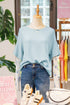 Patchwork Waffle Knit Layered Floral Lace Long Sleeve Top