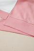 Patchwork Wide Leg Drawstring Two Piece Pant Set