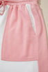 Patchwork Wide Leg Drawstring Two Piece Pant Set