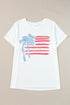 Patriotic Bow American Flag Plus Size Graphic Tee