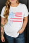 Patriotic Bow American Flag Plus Size Graphic Tee