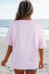 Patriotic Bow Graphic Print Crewneck Short Sleeve Tee