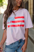 Patriotic Bow Graphic Print Crewneck Short Sleeve Tee