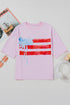 Patriotic Bow Graphic Print Crewneck Short Sleeve Tee