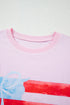 Patriotic Bow Graphic Print Crewneck Short Sleeve Tee
