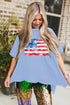 Patriotic Bow Graphic Print Soft Cotton Blend Tee