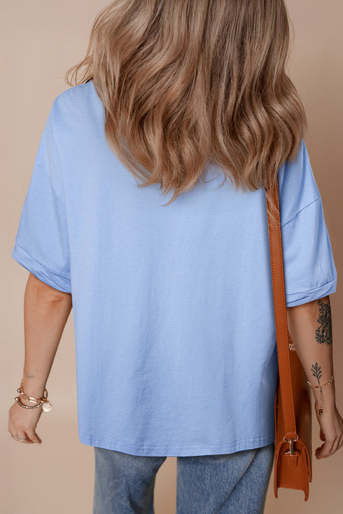 Patriotic Bow Graphic Print Soft Cotton Blend Tee
