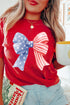 Patriotic Bow Graphic Stars and Stripes Tee