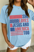 Patriotic Faith Graphic Print Short Sleeve Tee