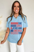 Patriotic Faith Graphic Print Short Sleeve Tee