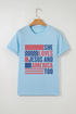 Patriotic Faith Graphic Print Short Sleeve Tee