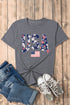 Patriotic Flag Graphic Crew Neck Jersey Tee