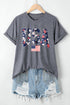 Patriotic Flag Graphic Crew Neck Jersey Tee