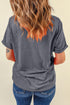 Patriotic Flag Graphic Crew Neck Jersey Tee