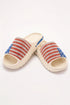 Patriotic Rhinestone Star Pattern Thick Sole Slide Slippers