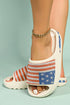 Patriotic Rhinestone Star Pattern Thick Sole Slide Slippers