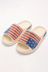 Patriotic Rhinestone Star Pattern Thick Sole Slide Slippers