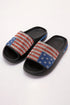 Patriotic Rhinestone Star Pattern Thick Sole Slide Slippers
