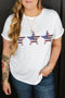 Patriotic Sequin Star Flag Graphic Plus Tee