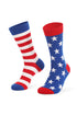Patriotic Star And Stripe Patterned Knitted Socks