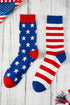 Patriotic Star And Stripe Patterned Knitted Socks