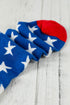 Patriotic Star And Stripe Patterned Knitted Socks