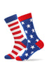 Patriotic Star And Stripe Patterned Knitted Socks