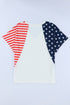Patriotic Star And Stripe Print Short Sleeve Tee