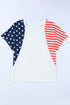 Patriotic Star And Stripe Print Short Sleeve Tee