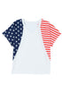 Patriotic Star And Stripe Print Short Sleeve Tee