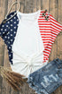 Patriotic Star And Stripe Print Short Sleeve Tee
