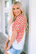 Patriotic Star And Stripe Print Short Sleeve Tee