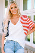 Patriotic Star And Stripe Print Short Sleeve Tee
