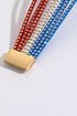 Patriotic Star Studded Multi Layer Magnetic Leather Bracelet