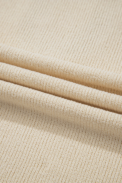 Patriotic USA Graphic Star Patch Exposed Seam Knit Top