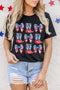 Patriotic Western Boots And Bows Summer Celebration Graphic Tee